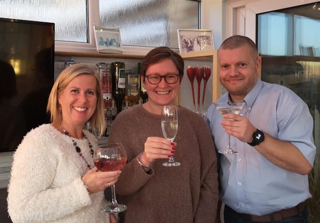 launch party Celebrating with the fairly marvellous team after clicking the launch button